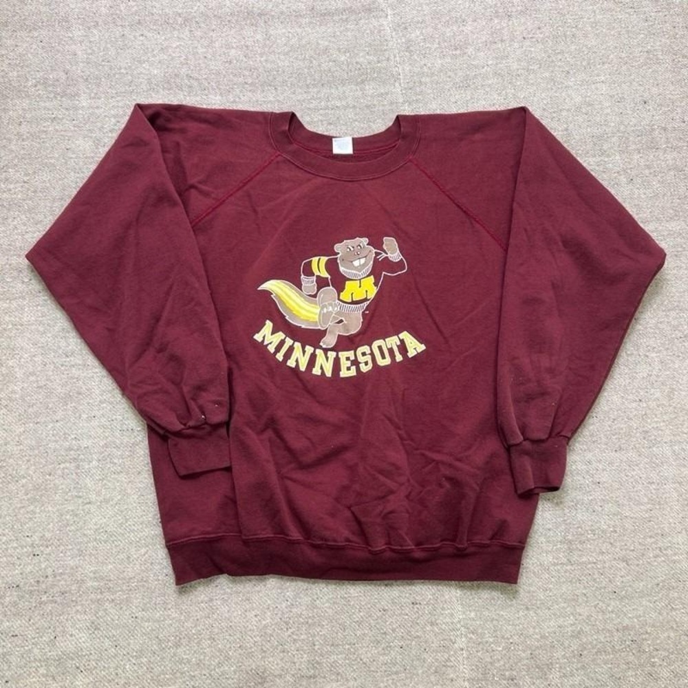 Vintage Minnesota Gophers Sweatshirt Men's XL Red 1980s NCAA